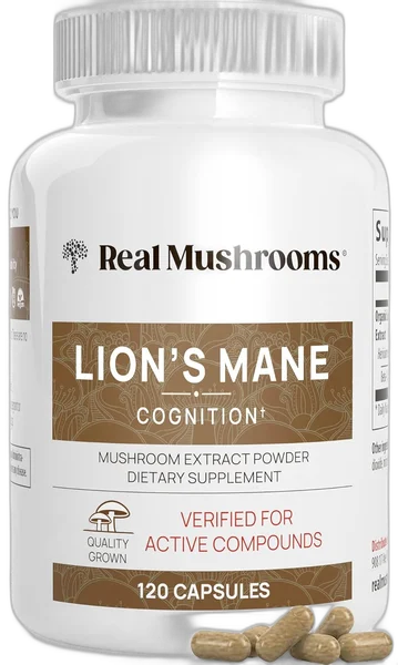 Real Mushrooms Lion's Mane Supplement Capsules