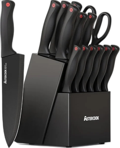 Astercook 15 Pieces Knife Set