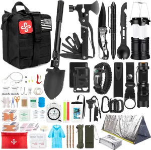 Survival Kit 250Pcs with Molle Bag